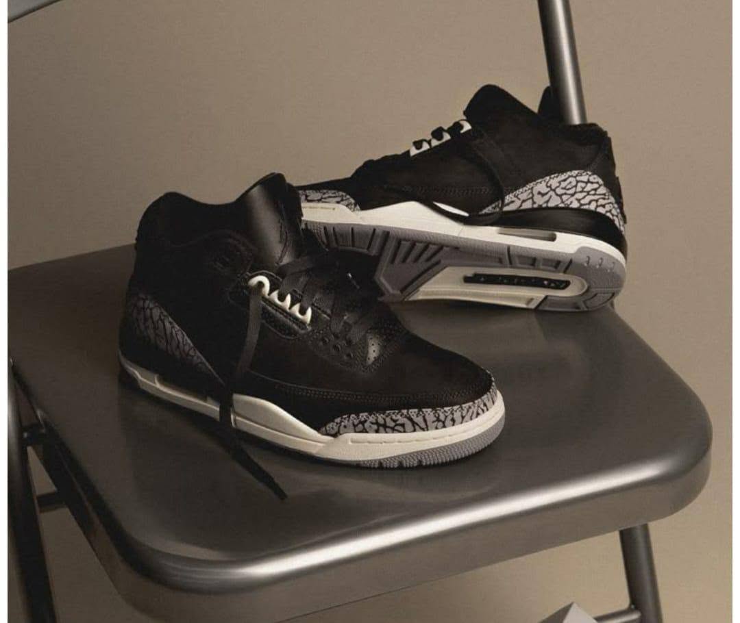 Black sneaker on a chair